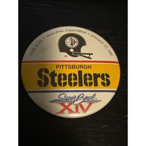 Pittsburgh Steelers Super Bowl XIV Rose Bowl 1980 Commemorative Pin Vintage